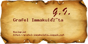 Grafel Immakuláta névjegykártya